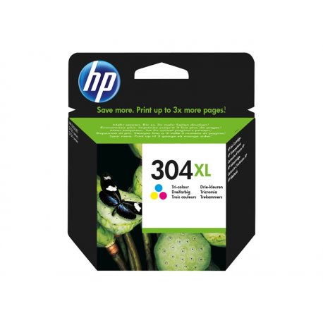 HP 304XL - Alto Rendimento - cor (ciano, magenta, amarelo) - original - tinteiro - para AMP 130, Deskjet 26XX, 37XX, ENVY 50XX 