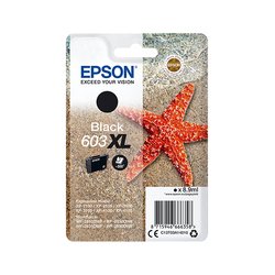 Tinteiro EPSON 603 Preto XL + Alarme RF - WF-28xx, XP-2100/2105/3100/3105/4100/4105 C13T03A14020