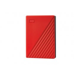 WD My Passport WDBR9S0060BRD - Disco rígido - encriptado - 6 TB - externa (portátil) - USB 3.2 Gen 1 - 256-bits AES - vermelho 