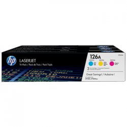 Pack Toners HP 126A 3 Cores 1000 Pág. HPCF341A