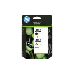 Pack 2 Tinteiros HP 302 Preto/Cor X4D37AE HPX4D37A