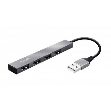 Hub USB TRUST Halyx aluminium 4 Portas mini USB 23786