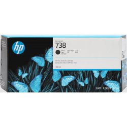 HP 738 - 300 ml - preto - original - DesignJet - tinteiro - para DesignJet T950 498N8A