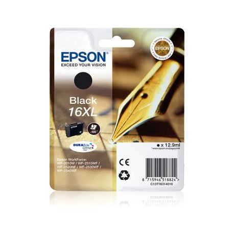 Tinteiro EPSON 16 Preto XL - WF-2010/251xx/26xx/27xx C13T16314012