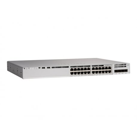 Cisco Catalyst 9200 - Network Essentials - interruptor - L3 - inteligente - 24 x 10/100/1000 (PoE+) - montável em trilho - PoE+