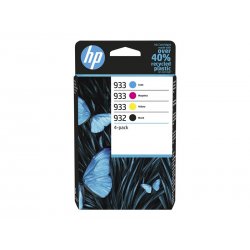 HP 932/933 Combo Pack - Pack de 4 - preto, amarelo, azul cyan, magenta - original - tinteiro - para Officejet 6100, 6600 H711a,