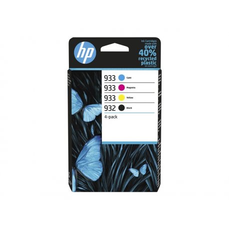 HP 932/933 Combo Pack - Pack de 4 - preto, amarelo, azul cyan, magenta - original - tinteiro - para Officejet 6100, 6600 H711a,