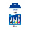 Epson EcoTank 664 - Pack de 4 - preto, amarelo, azul cyan, magenta - original - recarga de tinta - para Epson L380, L395, L495,