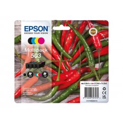 Epson 503 Multipack - Pack de 4 - preto, amarelo, azul cyan, magenta - original - blister com RF/alarme acústico - tinteiro - p