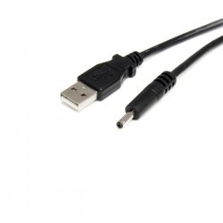 StarTech.com 3 ft. (0.9 m) USB to Type H Barrel 5V DC Power Cable - USB to 3.4mm Power Cable - 5V DC Type H - Black - Bluetooth