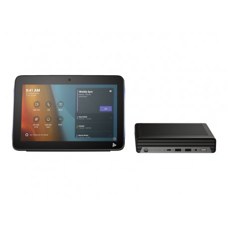 Poly Studio - Para Equipas Microsoft - Base Kit G9 Plus - conjunto para vídeo conferência (controlador Poly TC10 touch, HP Mini