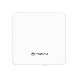 Transcend 8X DVDS-W - Unidade de disco - DVD±RW (±R DL) / DVD-RAM - 8x/8x/5x - USB 2.0 - externo - branco TS8XDVDS-W