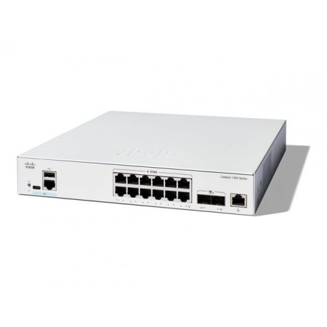 Cisco Catalyst 1300-12XT-2X - Interruptor - L3 - inteligente - 12 x 10GBase-T + 2 x 10 Gigabit SFP+ - montável em trilho C1300-