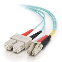 C2G LC-SC 10Gb 50/125 OM3 Duplex Multimode PVC Fiber Optic Cable (LSZH) - Cabo de rede - SC multi-modos (M) para multi-modo LC 