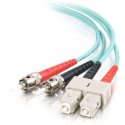 C2G SC-ST 10Gb 50/125 OM3 Duplex Multimode PVC Fiber Optic Cable (LSZH) - Cabo de rede - ST multi-modos (M) para SC multi-modos