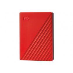 WD My Passport WDBPKJ0040BRD - Disco rígido - encriptado - 4 TB - externa (portátil) - USB 3.2 Gen 1 - 256-bits AES - vermelho 