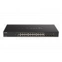 D-Link DXS 1210-28T - Interruptor - inteligente - 24 x 10GBase-T + 4 x 25 Gigabit SFP28 - montável em trilho DXS-1210-28T