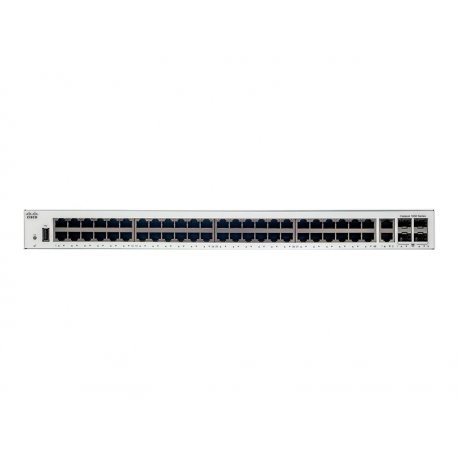 Cisco Catalyst 1000-48T-4G-L - Interruptor - Administrado - 48 x 10/100/1000 + 4 x Gigabit SFP (ligação ascendente) - montável 