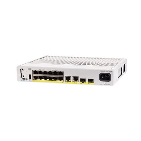 Cisco Catalyst 9200CX - Network Essentials - interruptor - compacto - L3 - Administrado - 12 x 10/100/1000 (PoE+) + 2 x 1000Bas