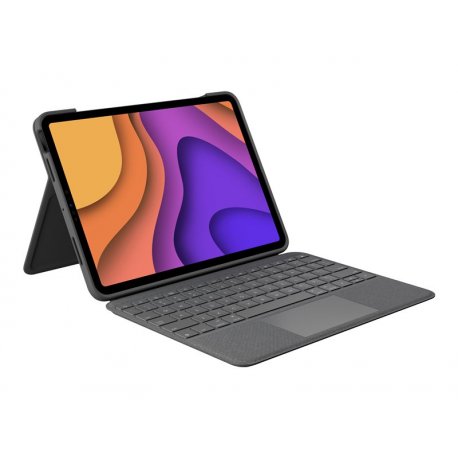 Logitech Folio Touch - Teclado e pasta de folio - com trackpad - retroiluminação - Apple Smart connector - QWERTY - Espanhol - 