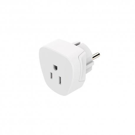 Adaptador Corrente Viagem US/EURO Type E+ F Branco HAM223458