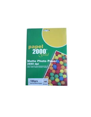 Papel A4 180g InkJet Foto Matte 2...